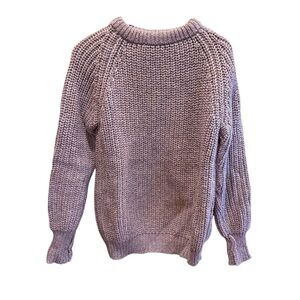 Vtg Cottage Knitwear By Classic Knit Men’s 100 % Wool Sweater Light Purple M